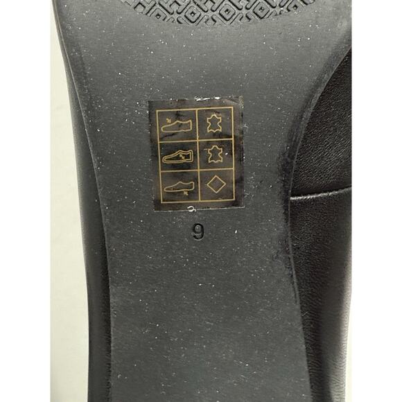 Tory Burch heels black leather Everly 9 shoes - Picture 10 of 10